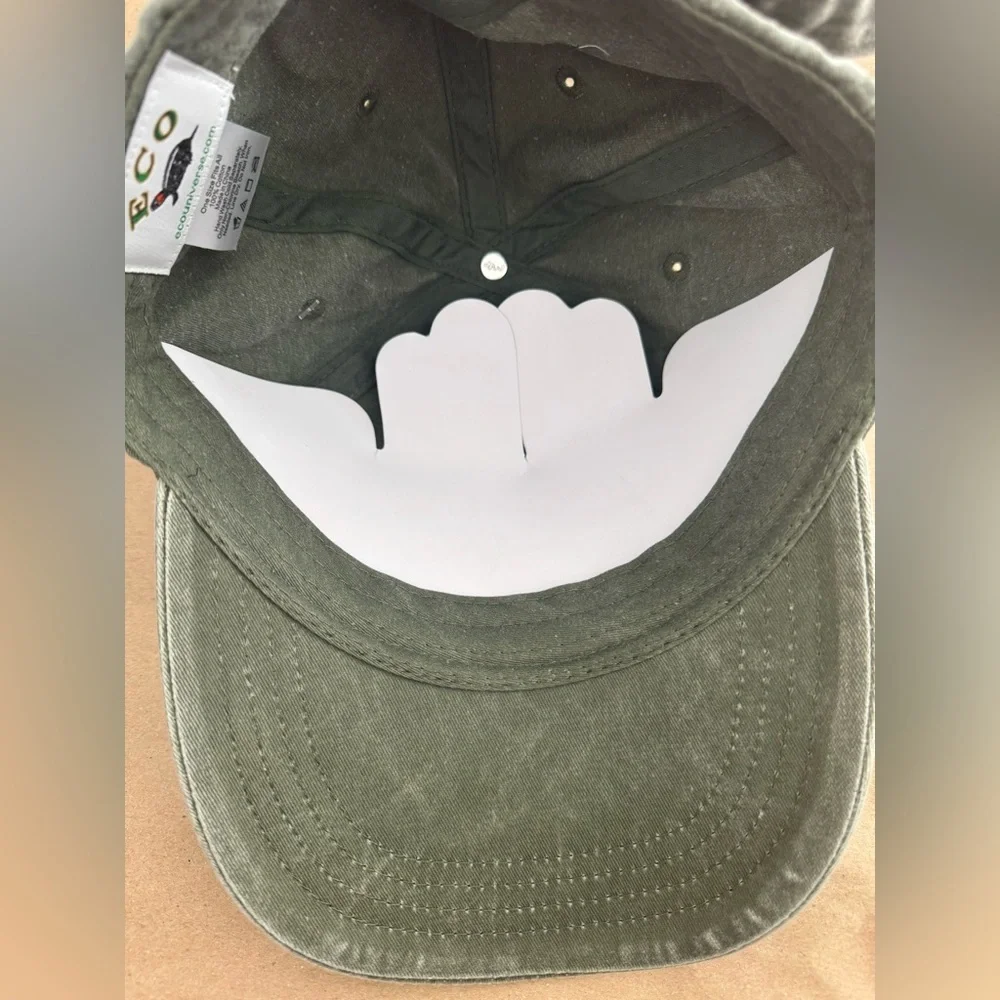 Green Denim Cap with Embroidered Snake Design - Picture 2 of 4